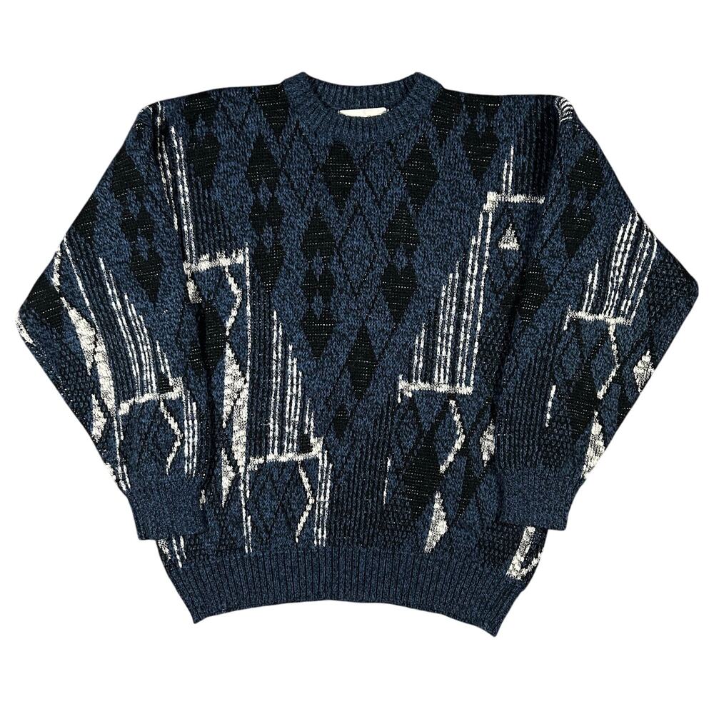 Vintage 1990s Michael Gerald Textured Pattern Crewneck Sweater